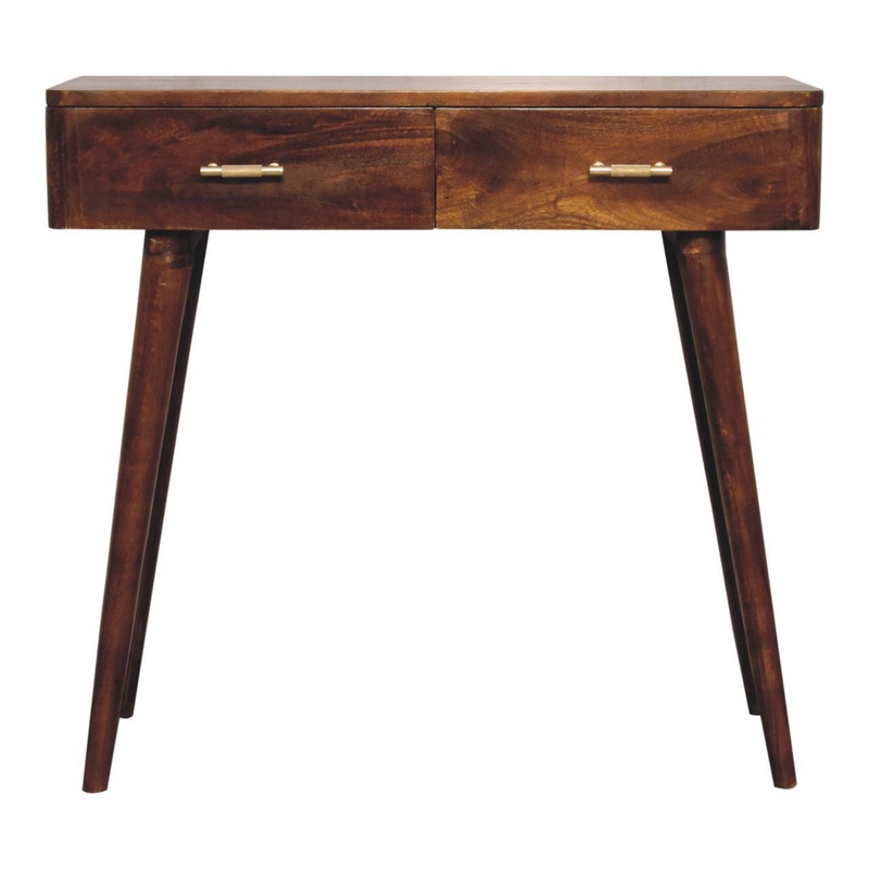 Artisan Furniture T Bar Console Table, 2 Drawers - Chestnut
