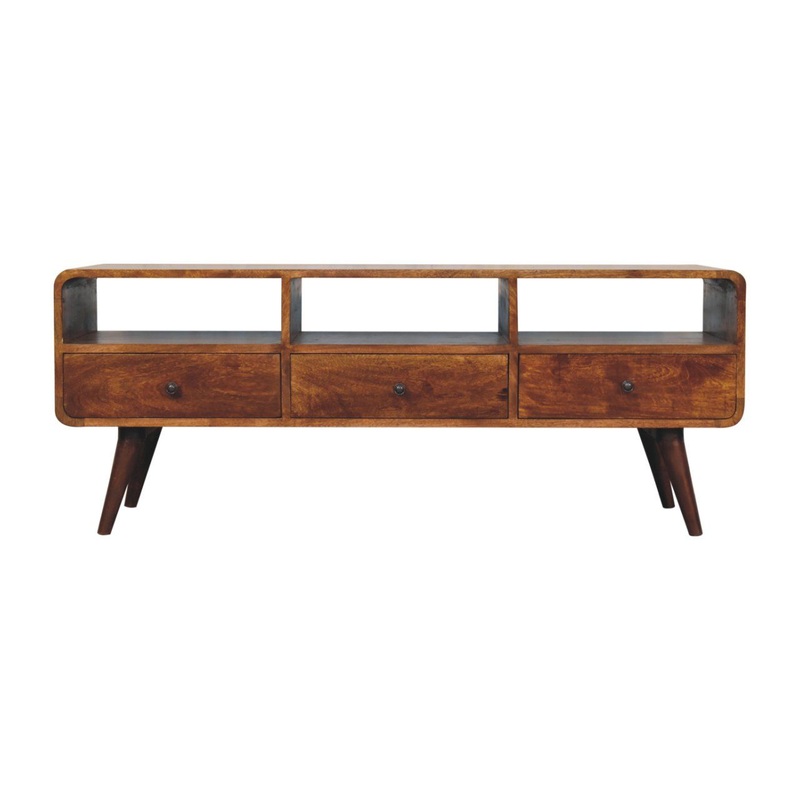 Artisan Furniture Trio Curved Media Unit - Antique Bronze