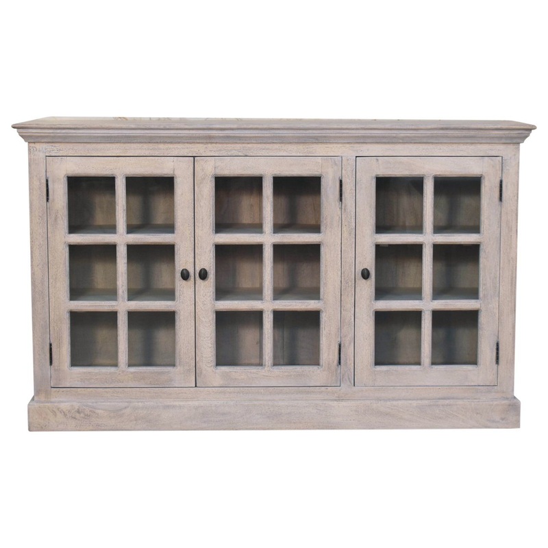 Artisan Furniture Triple Glazed Cabinet - Gray