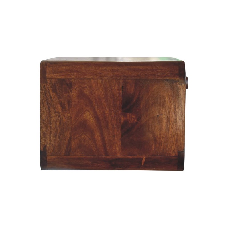 Artisan Furniture Wall Mounted Open Woven Bedside Table - Chestnut