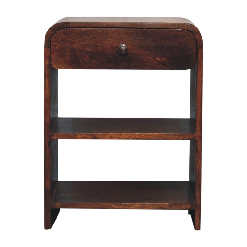 Aspen - Artisan Furniture Open Bedside Table - Dark Brown