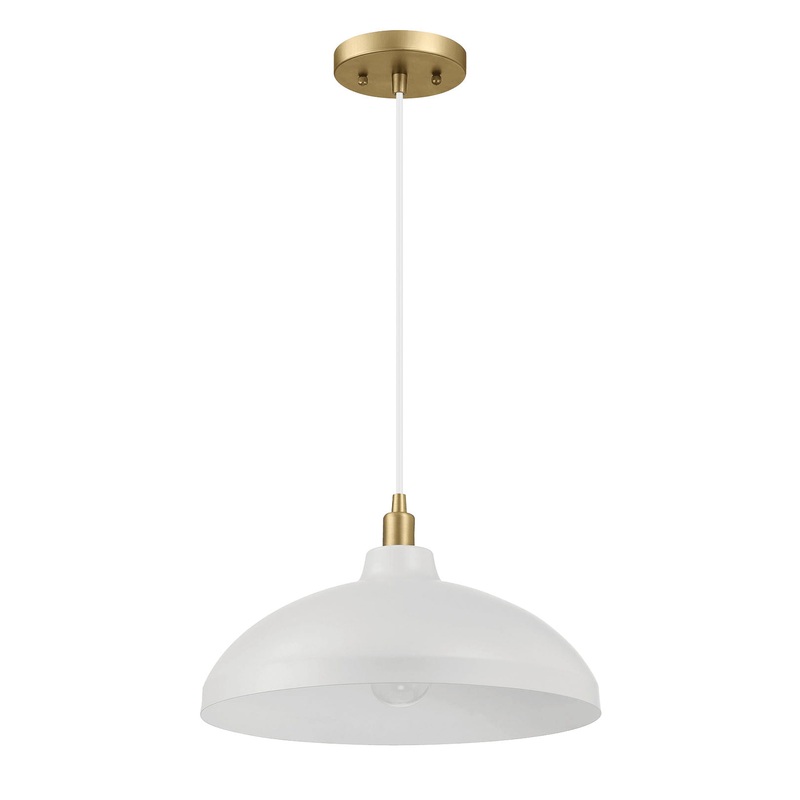 Astral - Single Light Pendant Lamp For Entrance Kitchen Island - Gold / White