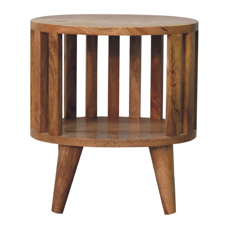 Ariella - Artisan Furniture Single Shelf Nightstand - Oak