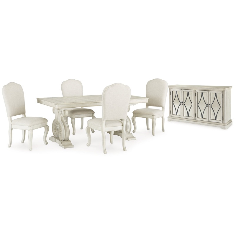 Arlendyne Dining Table and 4 Chairs with Storage