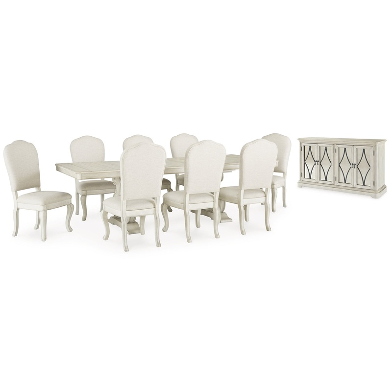 Arlendyne Dining Table and 8 Chairs with Storage