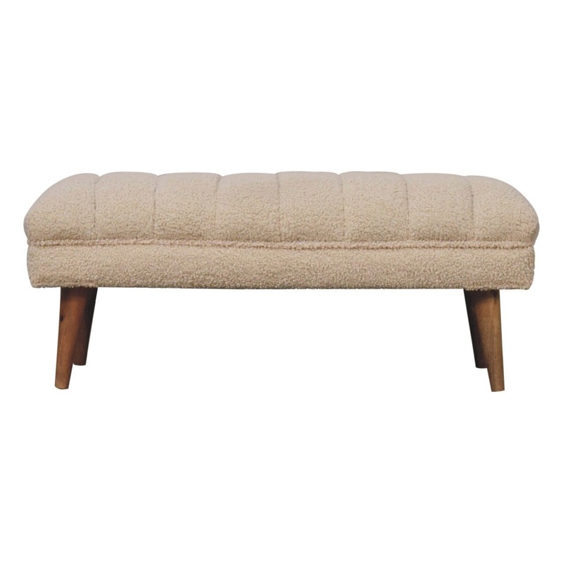 Artisan Furniture Boucle Puffer Bench - Beige