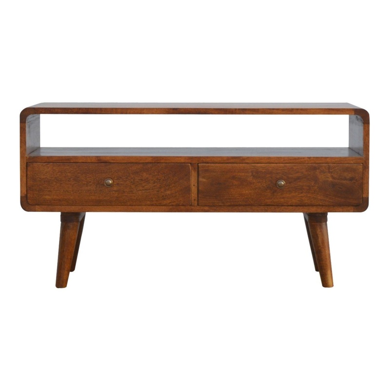 Artisan Furniture Curved Media Unit - Chestnut