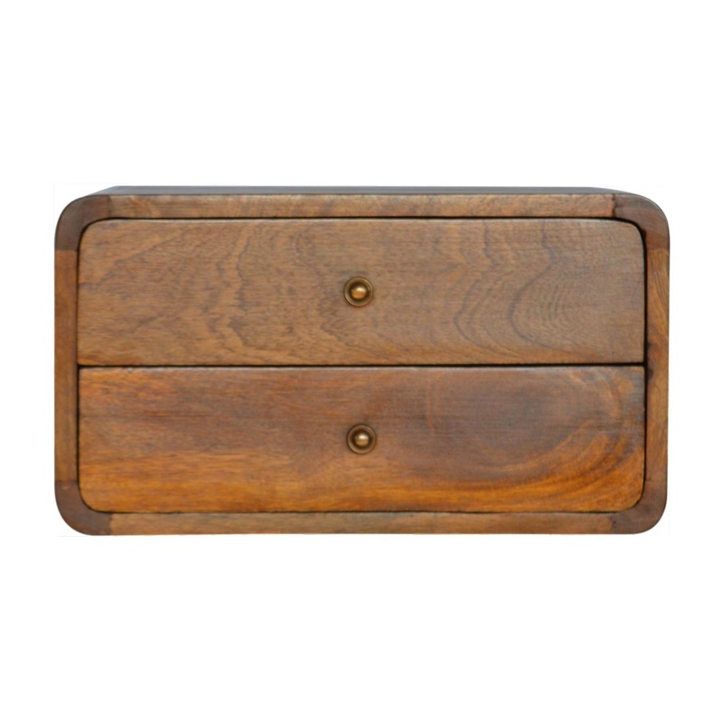 Artisan Furniture Curved Wall Mounted Bedside Nightstand