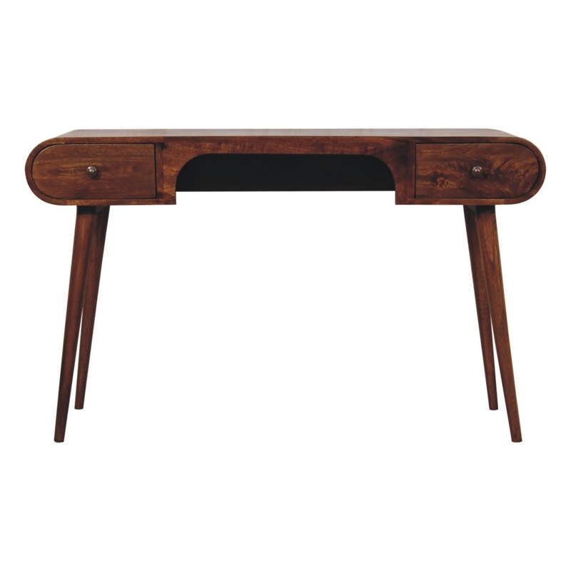 Artisan Furniture London Arch Writing Desk - Dark Brown