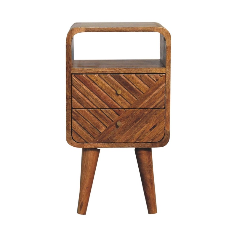 Artisan Furniture Mini Lille Curved Nightstand - Oak
