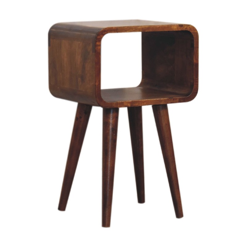 Artisan Furniture Minimalist Open Curved Nightstand