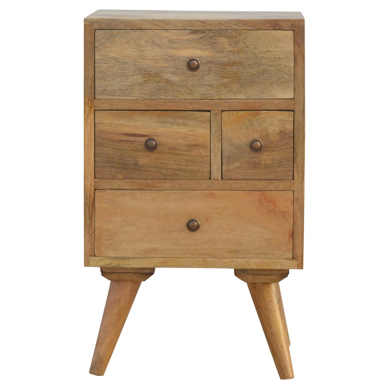 Artisan Furniture Nordic Style 4 Drawer Multi Nightstand - Oak