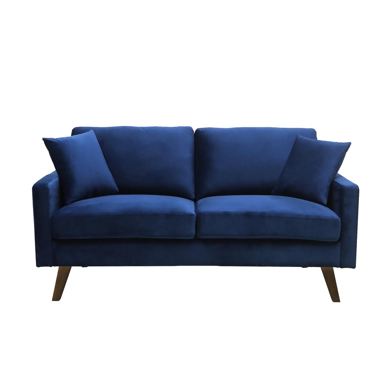 Mazin Furniture Causeuse fixe Bellerophon en tissu 9044VBU-2