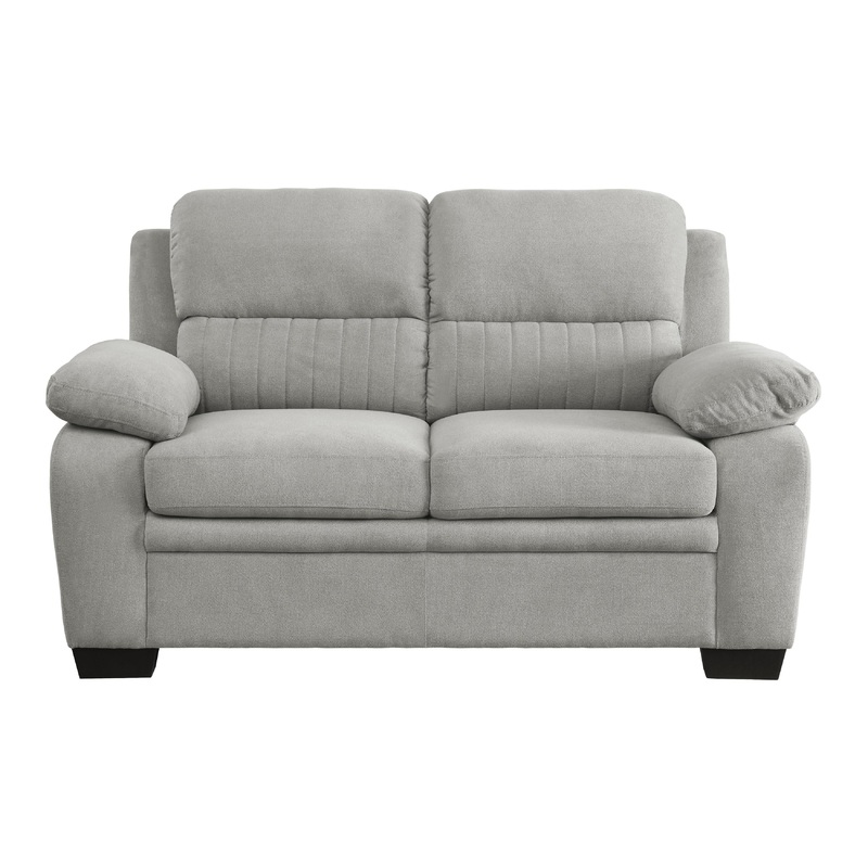 Mazin Furniture Causeuse fixe Holleman en tissu 9333GY-2