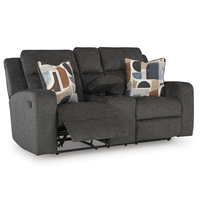 Signature Design by Ashley Causeuse inclinable Kanlow en tissu avec console 3860794C