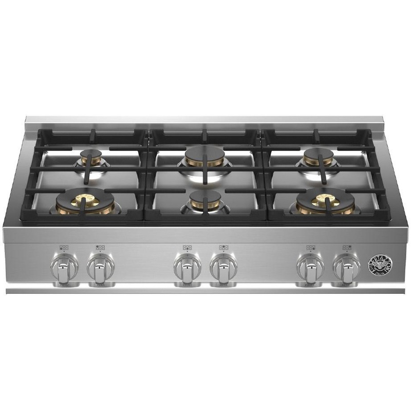 Bertazzoni Dessus de cuisinire encastr  gaz de 36 po. avec 6 brleurs MAST366RTBXT