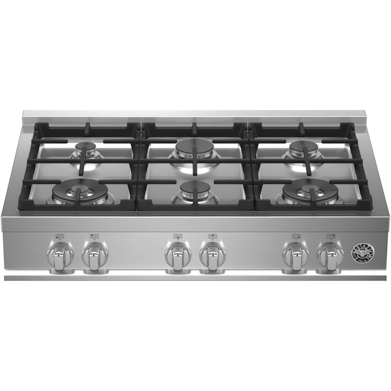 Bertazzoni Dessus de cuisinire encastr  gaz de 36 po. avec 6 brleurs MAST366RTXE