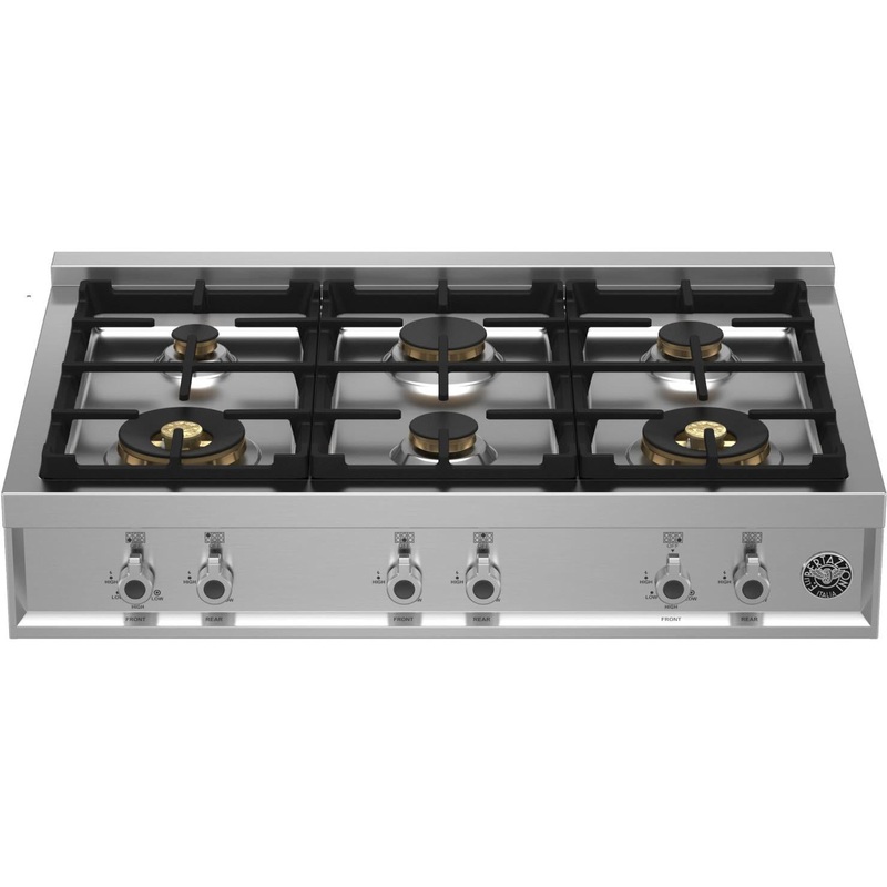 Bertazzoni Dessus de cuisinire encastre  gaz de 36 po. avec 6 brleurs PROF366RTBXT