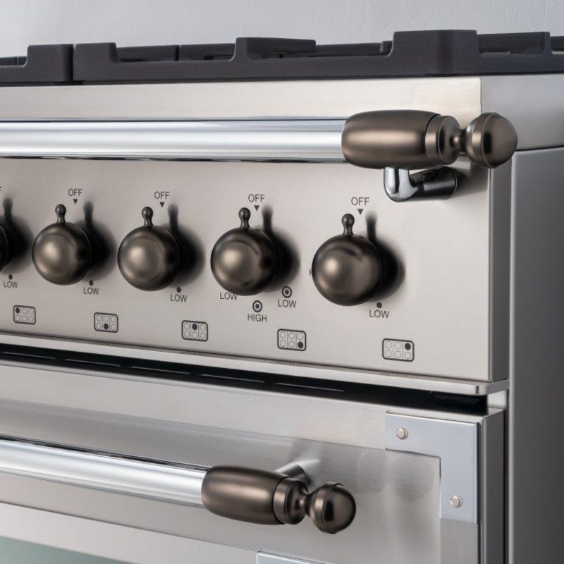 Bertazzoni Ensemble dcoratif en nickel noir pour la cuisinire et la hotte DSHERTKHSB