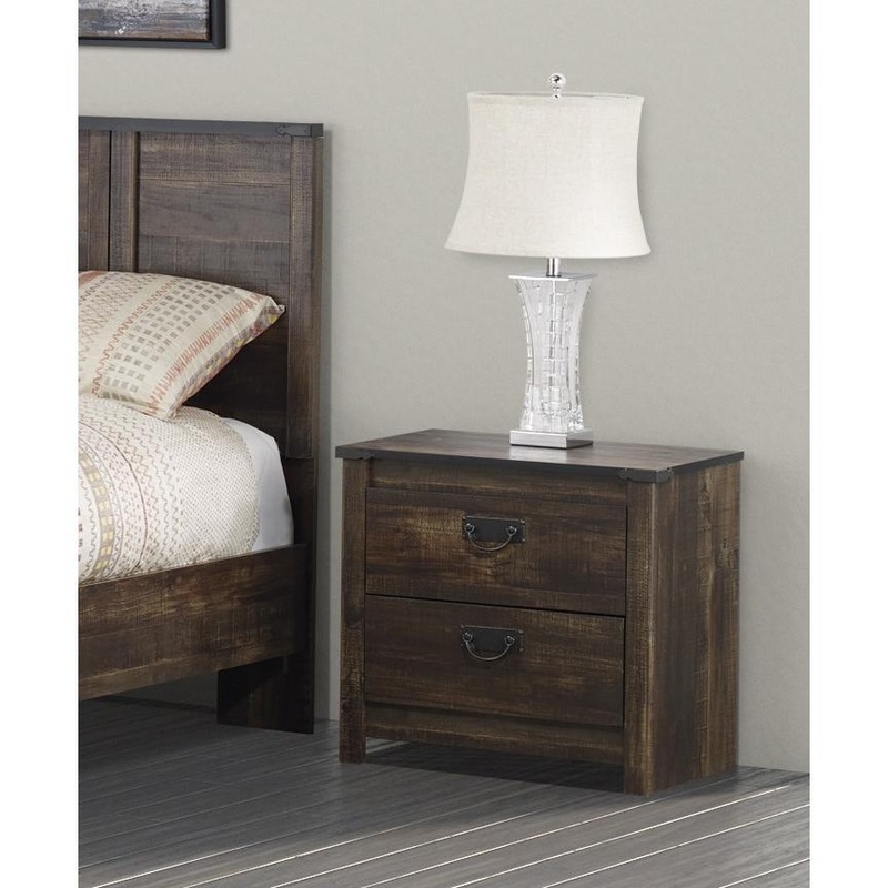 Dynamic Furniture Table de nuit Hunter  2 tiroirs 634-222