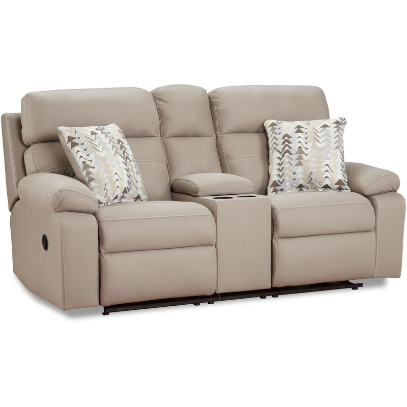 Affordable Furniture Mfg Causeuse inclinable en tissu avec console 1720