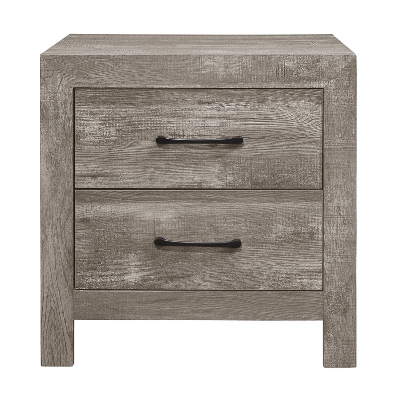 Mazin Furniture Table de nuit Corbin  2 tiroirs 1534GY-4