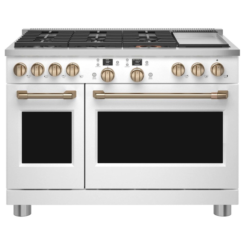 Caf Cuisinire amovible  binergie de 48 po avec 6 brleurs et plaque chauffante C2Y486P4TW2