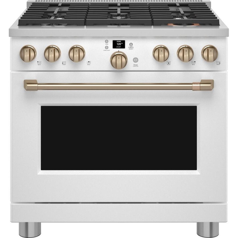 Caf Cuisinire amovible  gaz de 36 po. avec connectivit WI-FI CGY366P4TW2