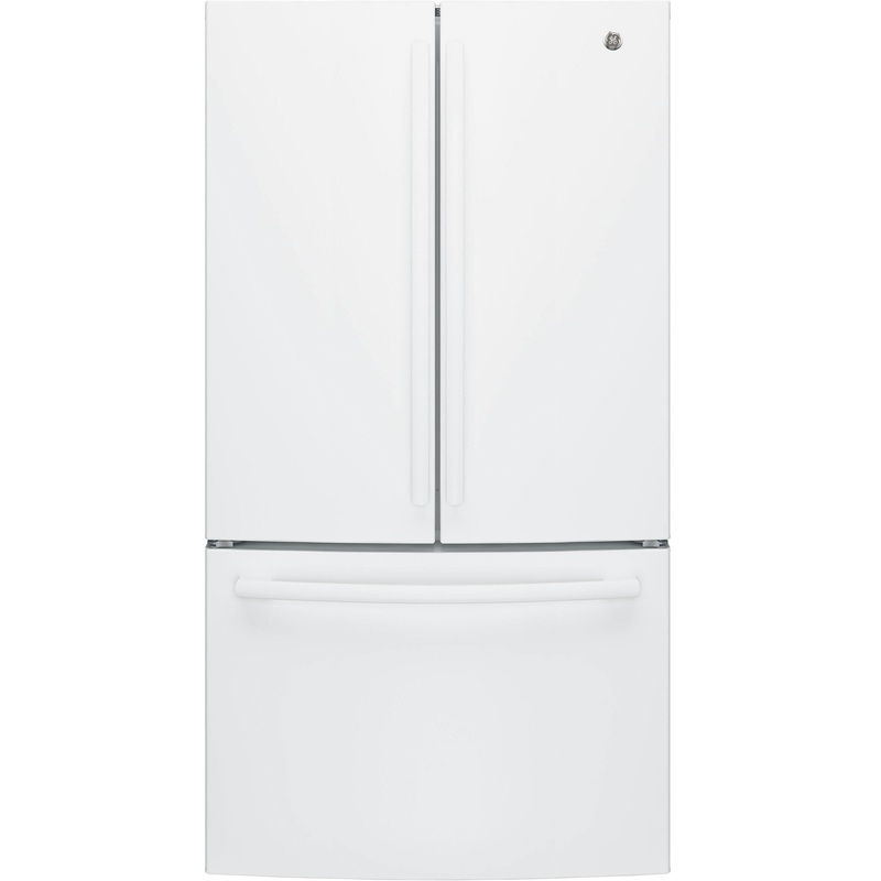 GE Rfrigrateur trois portes avec porte  deux battants amovible de 36 po, 27 pi cu avec distributeur d'eau interne GNE27JGMWW