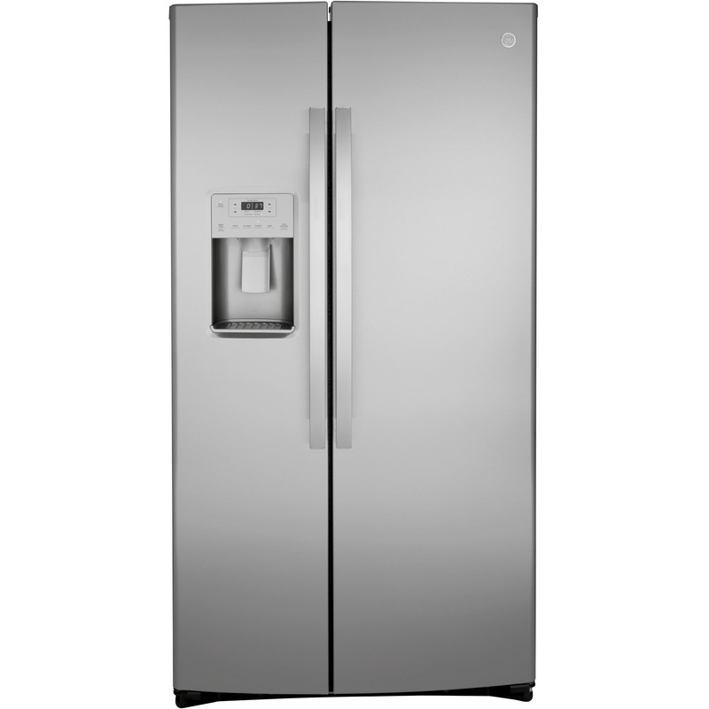 GE Rfrigrateur cte--cte  profondeur de comptoir de 36 po., 21,8 pi.cu. avec distributeur d'eau et de glaons GZS22IYNFS
