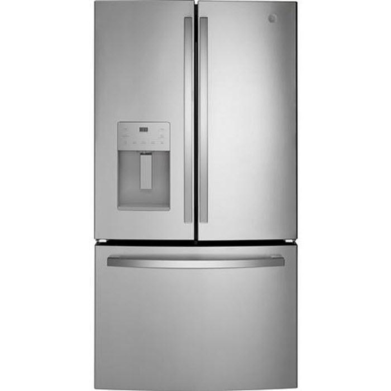 GE Rfrigrateur portes franaises 3-portes amovible de 36 po, 25,6 pi cu avec systme Multiflow Air GFE26JYMFS