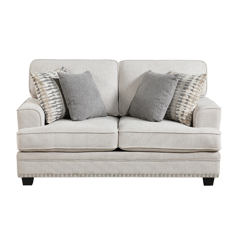 Mazin Furniture Causeuse fixe Bradford en tissu 9648SN-2