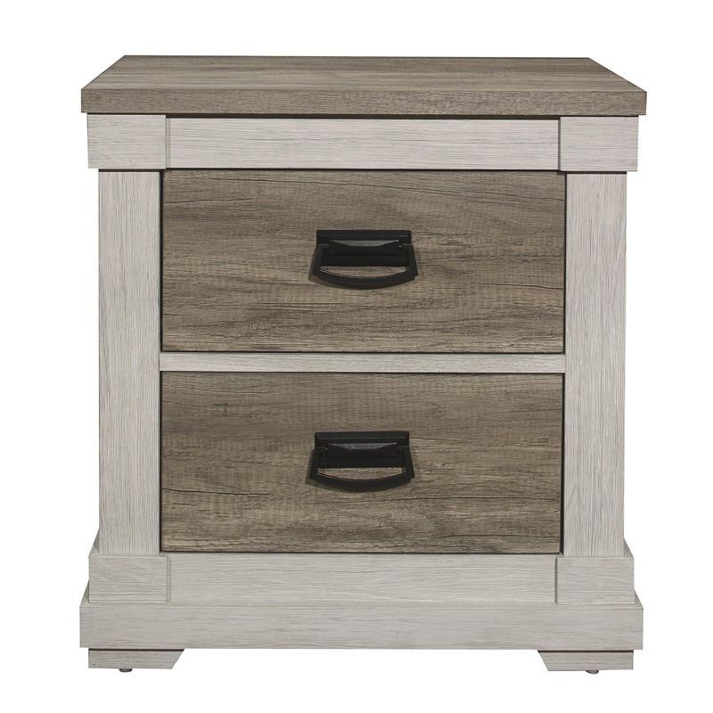 Mazin Furniture Table de nuit Arcadia  2 tiroirs 1677-4