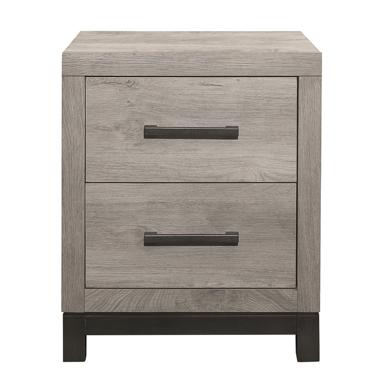 Mazin Furniture Table de nuit Zephyr  2 tiroirs 1577-4