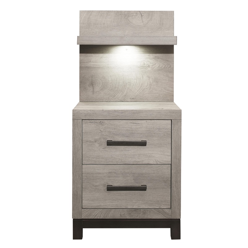 Mazin Furniture Table de nuit Zephyr  2 tiroirs 1577-4P*