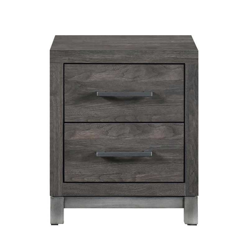 Mazin Furniture Table de nuit Zephyr  2 tiroirs 1577DG-4
