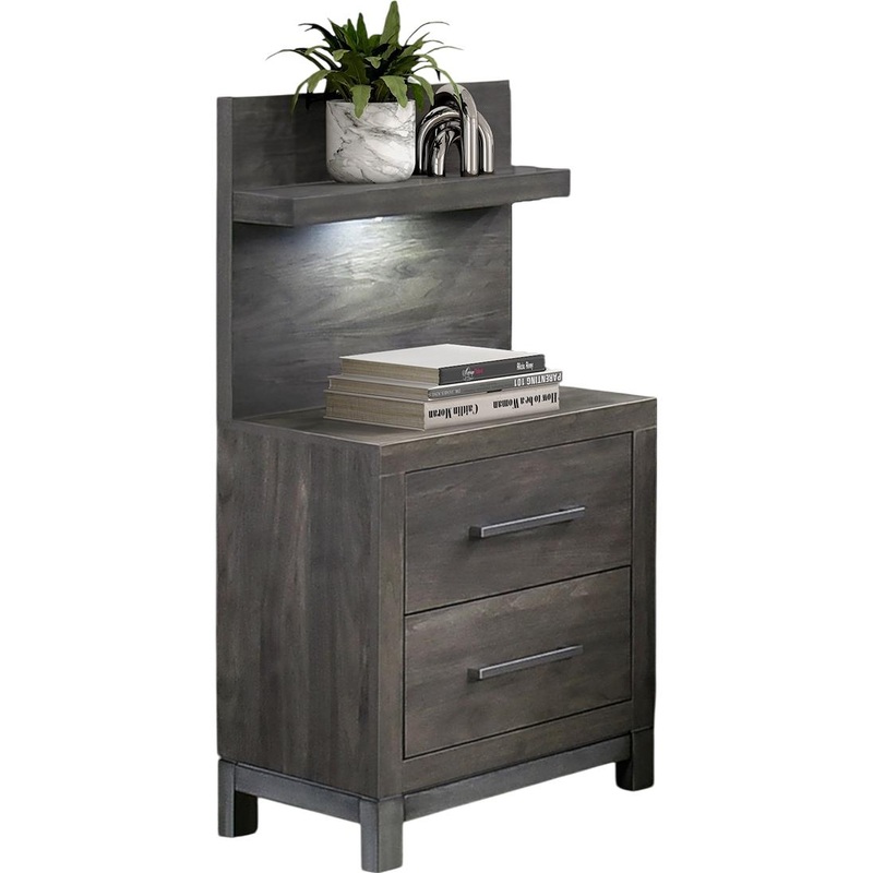 Mazin Furniture Table de nuit Zephyr  2 tiroirs 1577DG-4P*