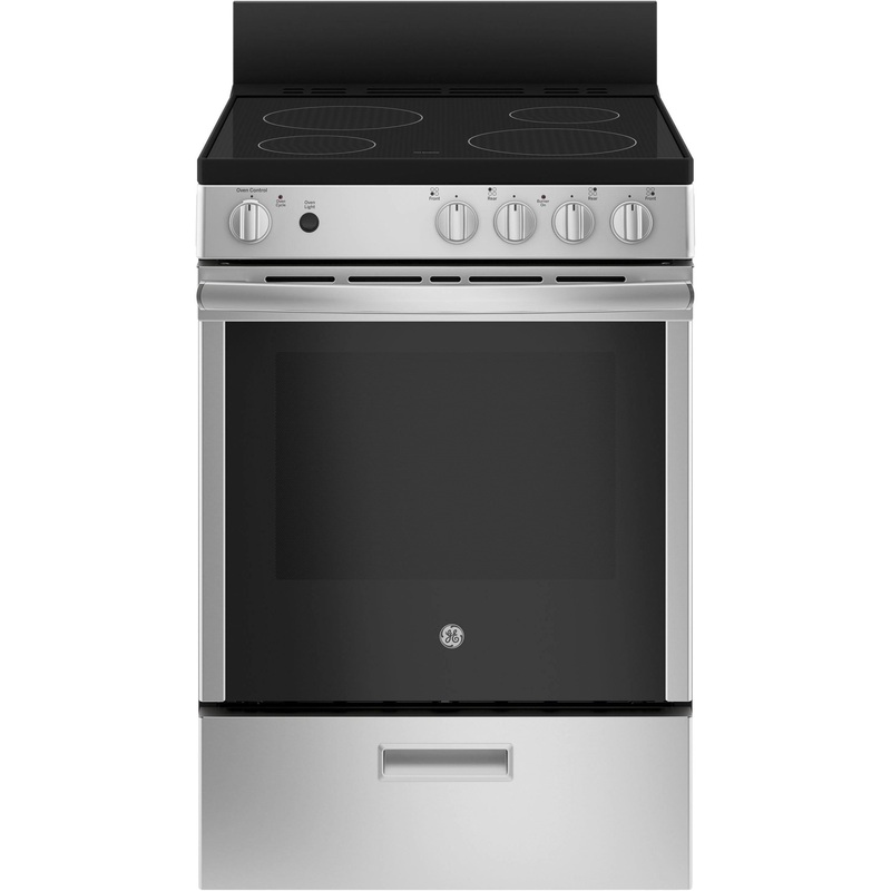 GE Cuisinire amovible lectrique de 24 po avec dosseret dtachable JCAS640RMSS