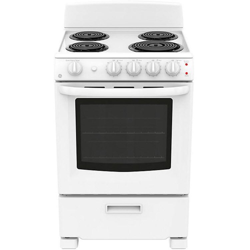 GE Cuisinire amovible lectrique de 24 po. avec technologie Sensi-Temp JCAS300DMWW