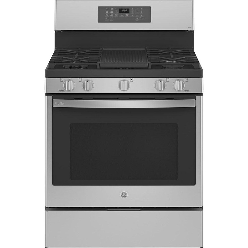 GE Profile cuisinire amovible  gaz de 30 po. avec technologie convection europenne vritable PCGB935YPFS