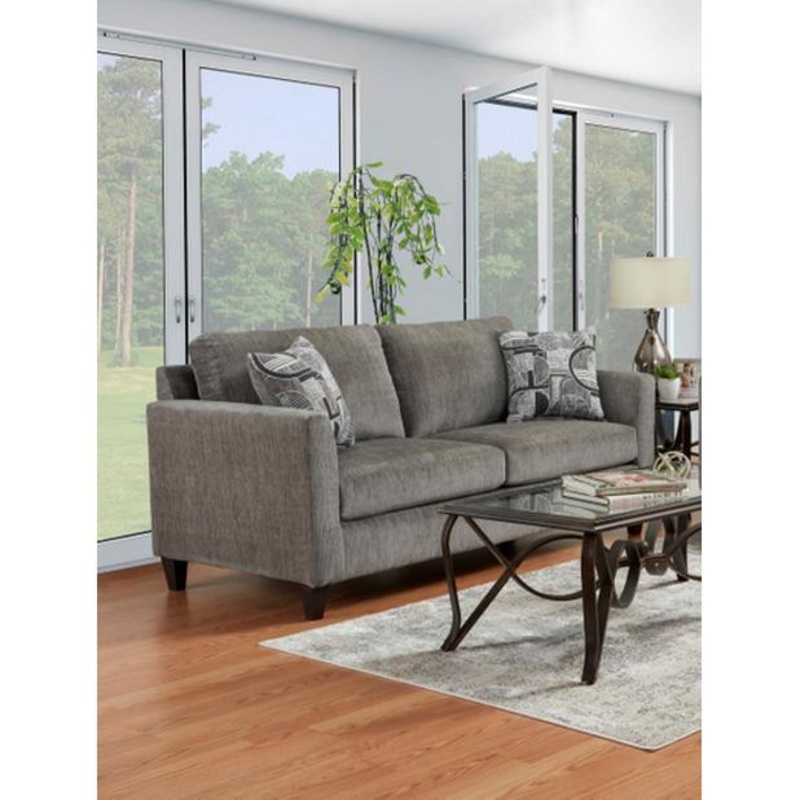 Affordable Furniture Mfg Canap fixe en tissu Canap 3103 Sims - Charbon