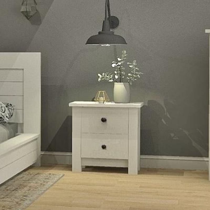 MEQ Table de nuit  2 tiroirs 8500-2T