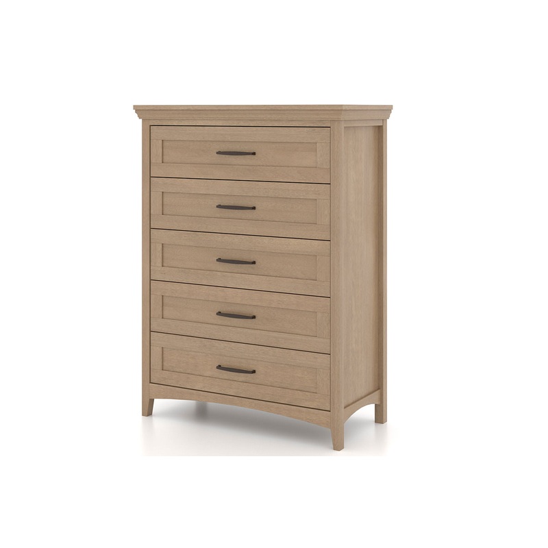 Villageois Bureau 5 tiroirs couleur taupe