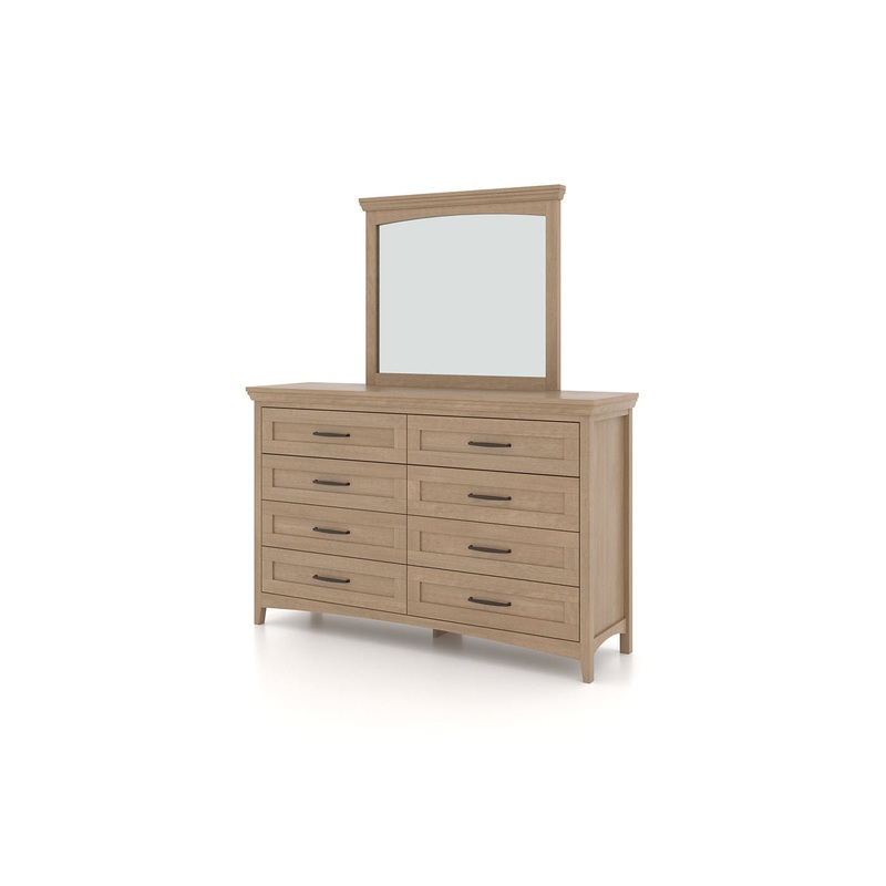 Villageois miroir pour commode couleur taupe