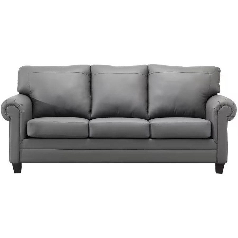 Aman Furniture Canap fixe en cuir 3002